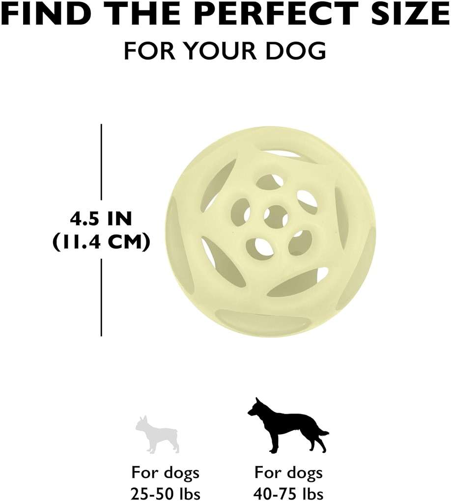 Chew King by Mammoth Glow-in-the-Dark Dog Fetch Balls (2-Pack), Lattice Rubber Fetch Toys for Night Play, High Bounce, Rechargeable Under Any Light, Large 4.5" - Image 4