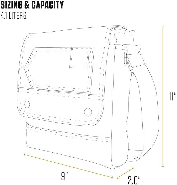 Carhartt Crossbody Snap Bag, Durable, Adjustable Shoulder Bag with Flap Over Snap Closure - Image 5