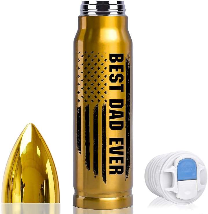 Tmacker Fathers Day Dad Gifts for Dad from Daughter Wife - 17oz Stainless Steel Bullet Tumbler Coffee Mug Birthday Gifts for Men Grandpa on Christmas Anniversary Valentines Stocking Stuffers for Men - Image 1
