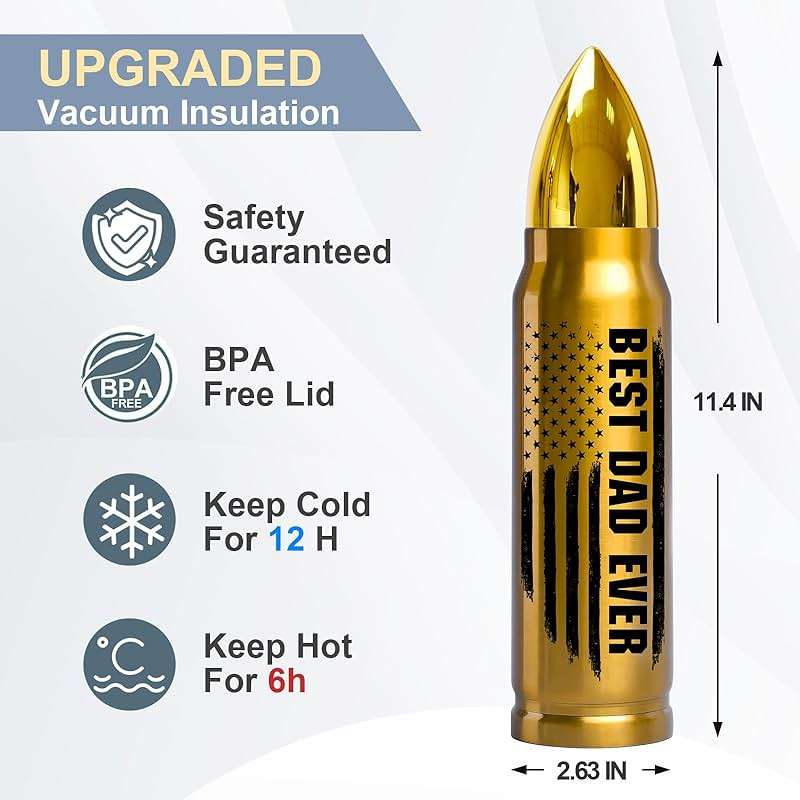 Tmacker Fathers Day Dad Gifts for Dad from Daughter Wife - 17oz Stainless Steel Bullet Tumbler Coffee Mug Birthday Gifts for Men Grandpa on Christmas Anniversary Valentines Stocking Stuffers for Men - Image 3