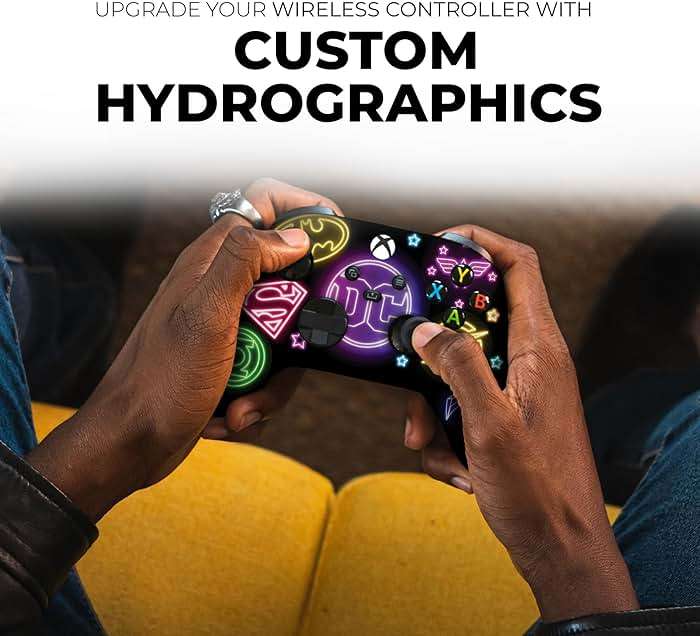 DreamController DC Comiic NEON Custom X-box Controller Wireless compatible with X-box One/Series X/S Proudly Customized in USA I Permanent HYDRODIP Print(NOT JUST A SKIN)(MODDED) - Image 2