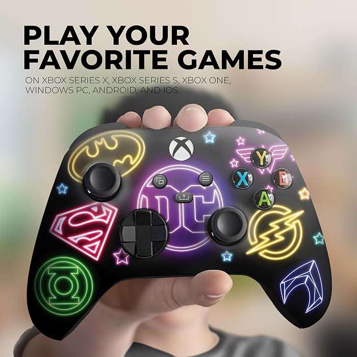 DreamController DC Comiic NEON Custom X-box Controller Wireless compatible with X-box One/Series X/S Proudly Customized in USA I Permanent HYDRODIP Print(NOT JUST A SKIN)(MODDED) - Image 5