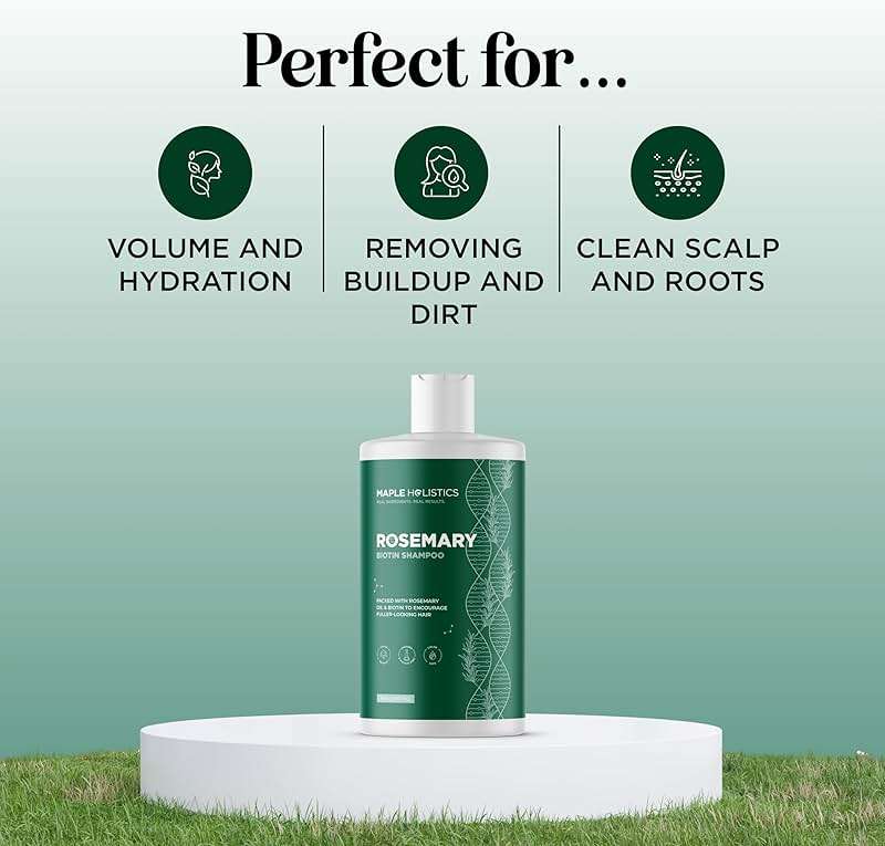 Volumizing Biotin and Rosemary Shampoo - Vegan Rosemary Biotin Shampoo for Thinning Hair for Women and Men with Nourishing B Vitamins & Tea Tree Oil - Paraben Silicone & Sulfate Free (16 Fl Oz) - Image 7