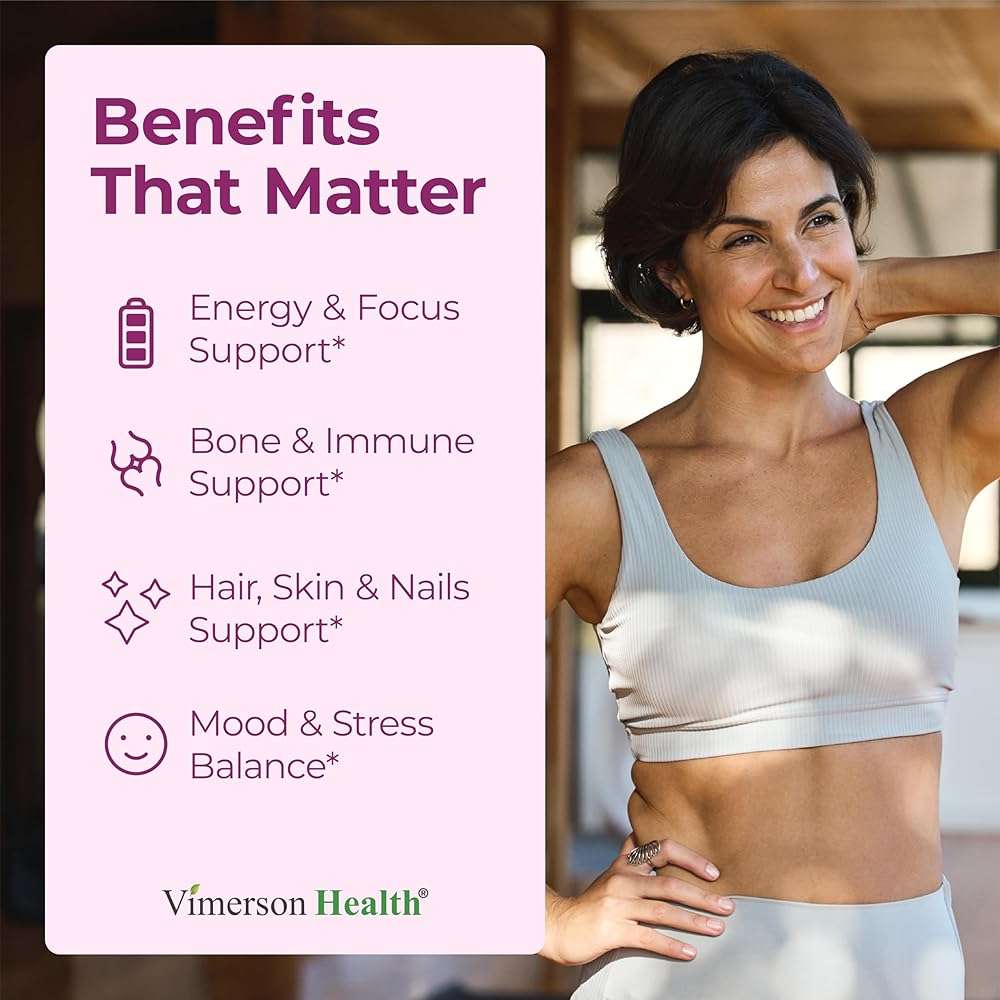Vimerson Health Multivitamin for Women: Vitamins, Minerals and Bioavailable D3 for Focus and Energy Support – Daily Womens Multivitamins and Multiminerals – 60 Liquid Capsules - Image 2