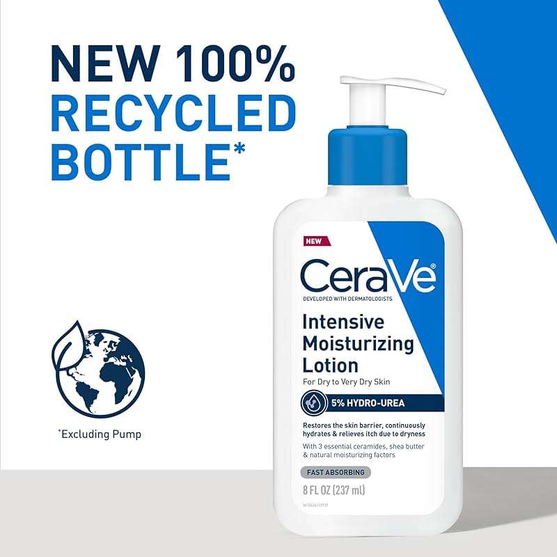 CeraVe Intensive Moisturizing Lotion, Hydro-Urea + Shea Butter, Body Lotion For Dry Skin, Relieves Signs Of Extra Dry Skin, Non Greasy Hydrating Cream For Rough, Tight, Red & Itchy Skin, 8oz - Image 2