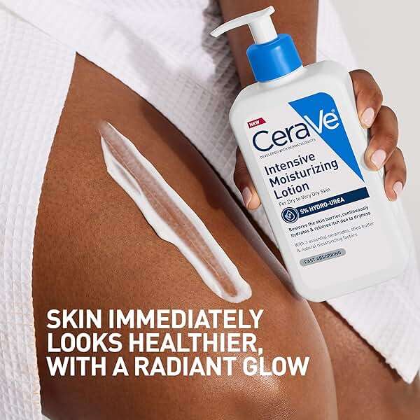 CeraVe Intensive Moisturizing Lotion, Hydro-Urea + Shea Butter, Body Lotion For Dry Skin, Relieves Signs Of Extra Dry Skin, Non Greasy Hydrating Cream For Rough, Tight, Red & Itchy Skin, 8oz - Image 5