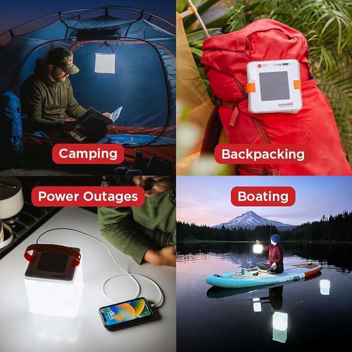 LuminAID Max Quick Inflate 2-in-1 Solar Camping Lantern and Phone Charger - Rechargeable LED Lamp for Camping, Hiking & Travel - Waterproof Emergency Light for Power Outages, Hurricane, Survival Kits - Image 4