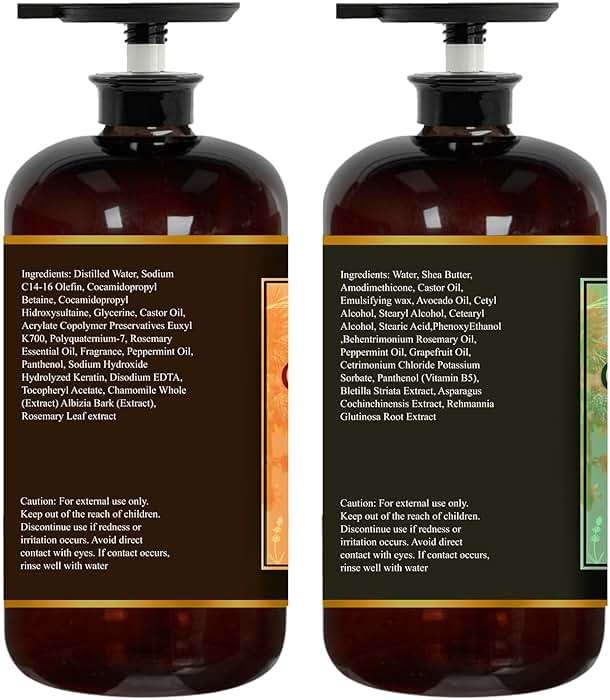 Castor Oil Shampoo & Conditioner Set 16 Fl Oz – Rosemary Mint – Cooling, Refreshing Scalp Care & Hair Strengthening Formula - Image 2