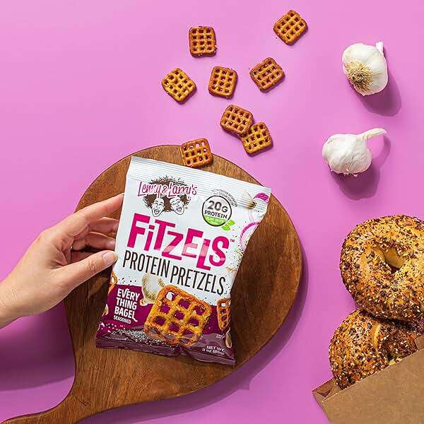 Lenny & Larry's FITZELS Protein Pretzels (Everything Bagel) 8 Individual Bags 3 oz Each – High Protein Snacks with 20g of Plant Based Protein – Healthy Vegan Pretzels – Delicious Salty Taste - Image 5