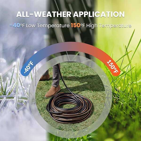 Giraffe Tools Garden Hose 100ft x 5/8", Water Hose Heavy Duty, Lightweight, Flexible Hybrid Hose, Male to Female Fittings - Image 5