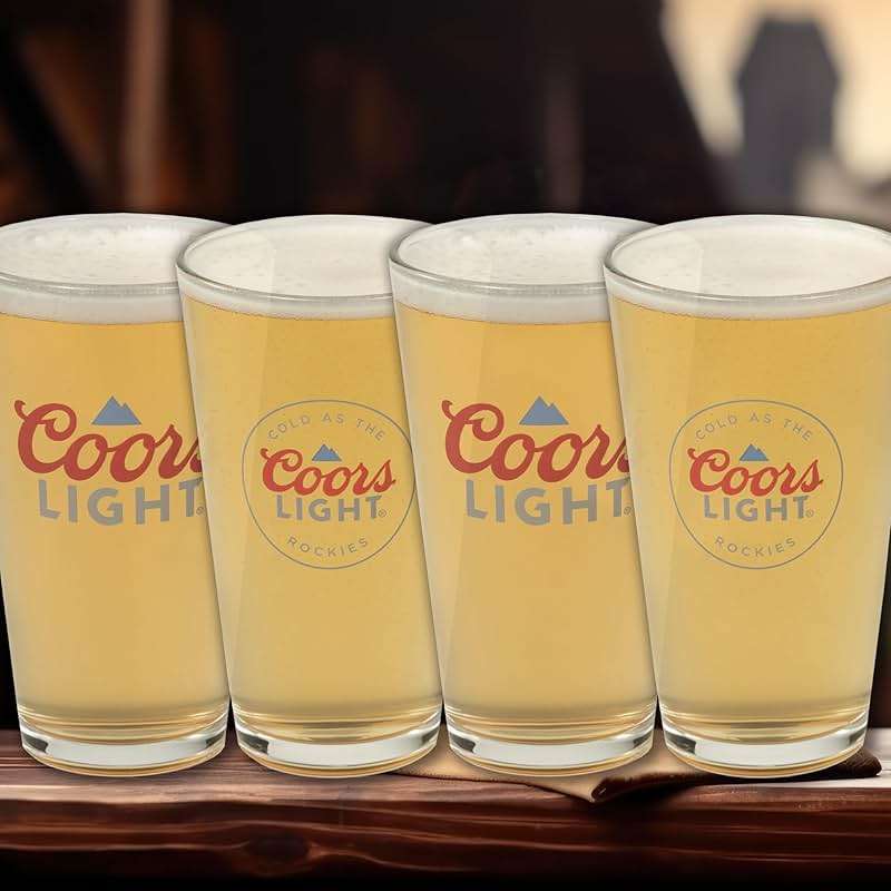 LORD'S ROCKS Coors Light Beer Glasses 16oz Pint Glass - Set of 4 Authentically Licensed Compatible - Image 7