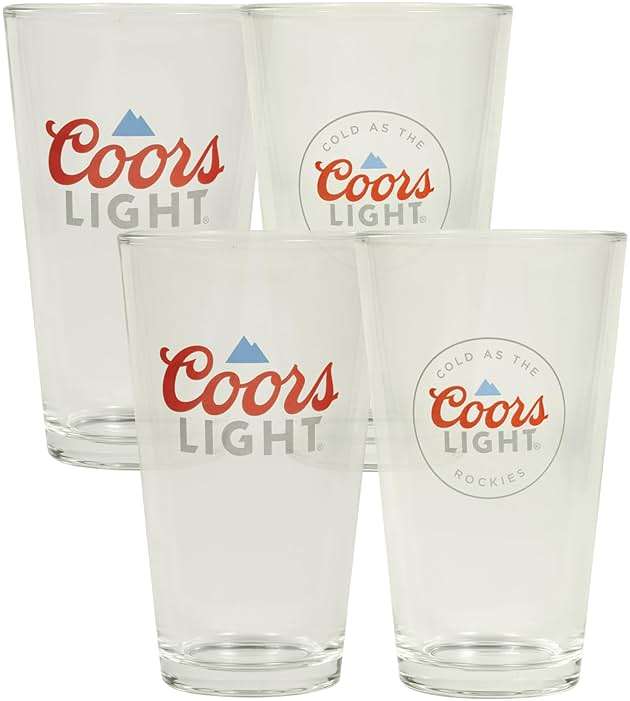 LORD'S ROCKS Coors Light Beer Glasses 16oz Pint Glass - Set of 4 Authentically Licensed Compatible - Image 8