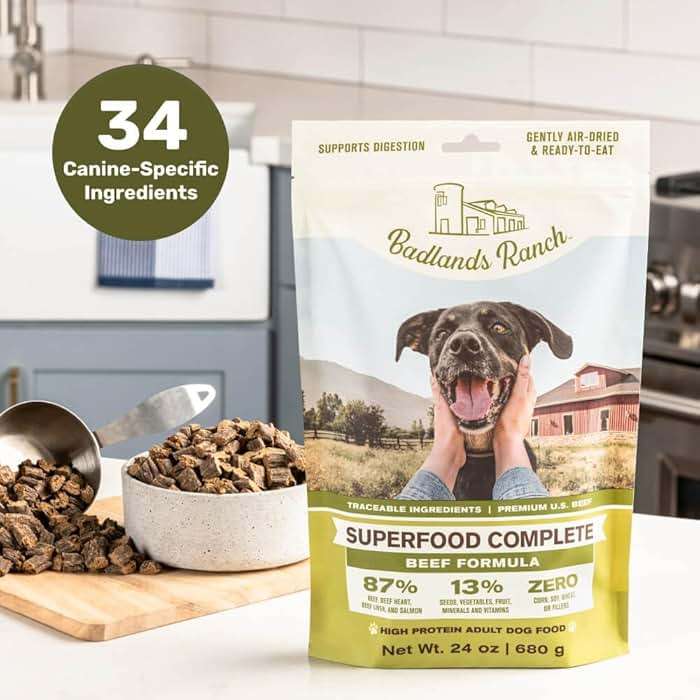 BADLANDS RANCH by Katherine Heigl – Superfood Complete Air-Dried Beef Dog Food – High Protein with Superfoods for Daily Wellness & Consistent Nutrition – 24 oz - Image 7