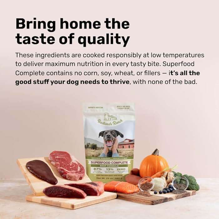 BADLANDS RANCH by Katherine Heigl – Superfood Complete Air-Dried Beef Dog Food – High Protein with Superfoods for Daily Wellness & Consistent Nutrition – 24 oz - Image 8