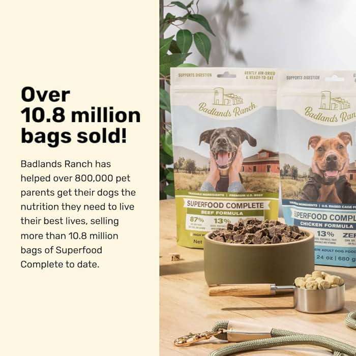 BADLANDS RANCH by Katherine Heigl – Superfood Complete Air-Dried Beef Dog Food – High Protein with Superfoods for Daily Wellness & Consistent Nutrition – 24 oz - Image 9