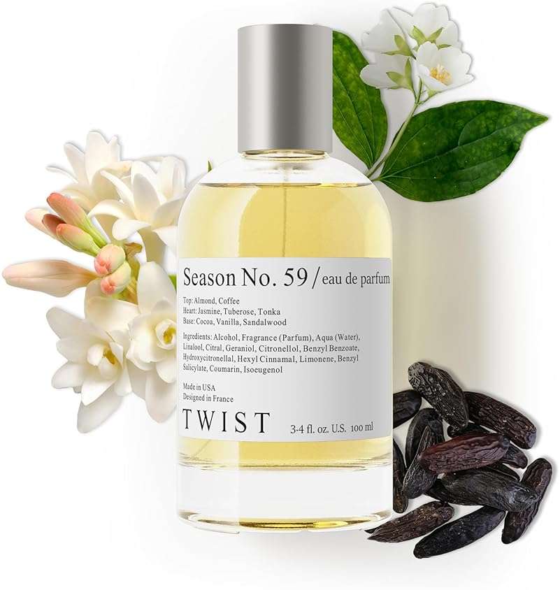 Twist Season No. 59 - Eau De Parfum Inspired by C. Herrera G.o.o.d Girl, Long Lasting Perfume For Women, Jasmine, Almond & Vanilla, Vegan Fragrance, Clean Ingredients - Spray 100 ml | 3.4 fl. oz. - Image 1