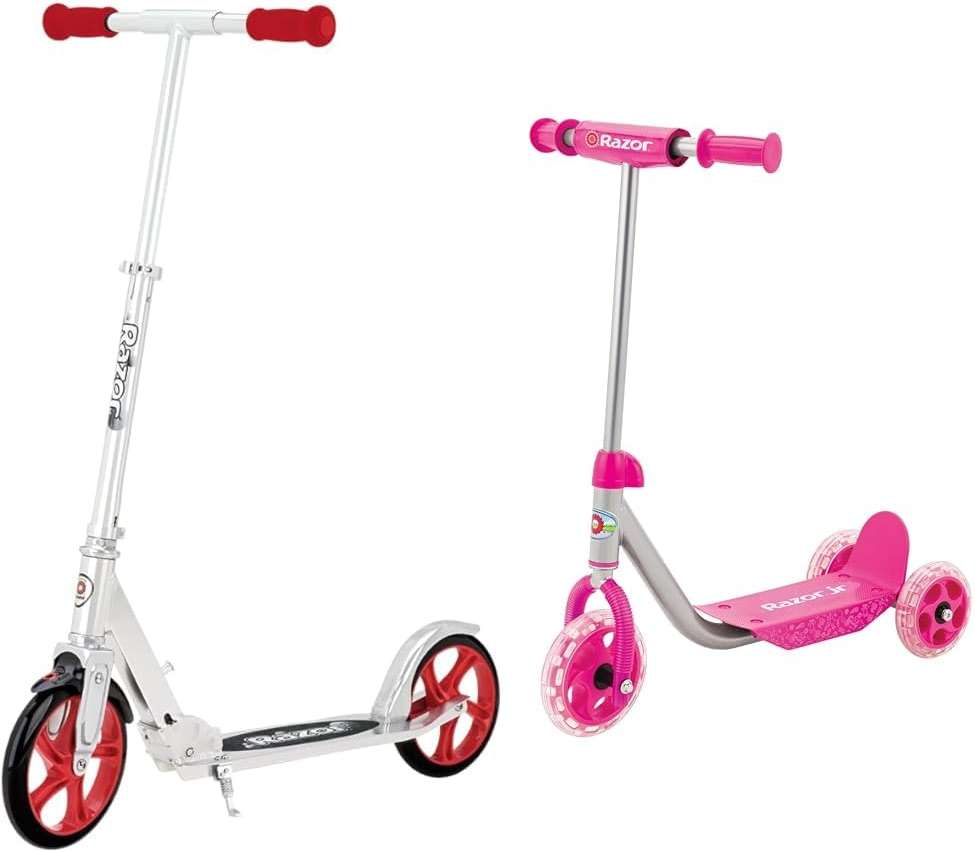 Razor A5 Lux Scooter - Red & Jr. Lil' Kick Scooter - Image 1