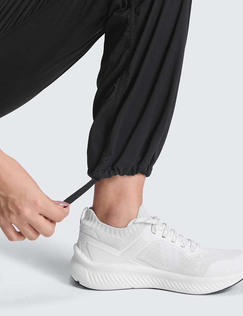 CRZ YOGA Lightweight Straight Leg Workout Pants for Women 28"/30"/32" - Ruched Casual Work Athletic Joggers with Pockets - Image 4