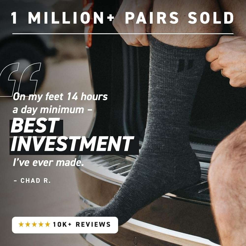 HOLLOW Alpaca Crew Socks for Men and Women, Moisture Wicking Alpaca Socks for Hiking, Running, Temperature Regulating - Image 3