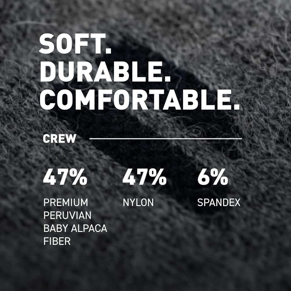 HOLLOW Alpaca Crew Socks for Men and Women, Moisture Wicking Alpaca Socks for Hiking, Running, Temperature Regulating - Image 4