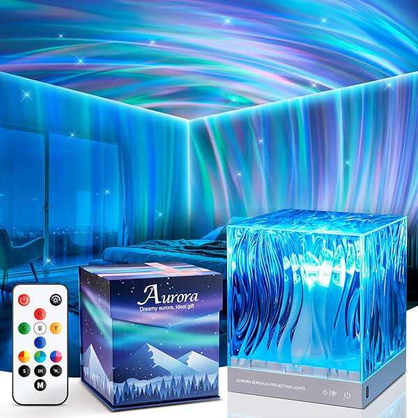 Teen Girl Gifts Trendy Stuff Northern Lights Projector, 18-Color Galaxy Projector Lava Lamp Mood Ambient Lighting LED Lights for Bedroom,Birthday Gifts for Teen Girls Aurora Light Projector Room Decor - Image 1
