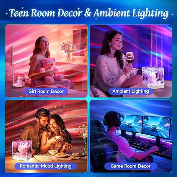 Teen Girl Gifts Trendy Stuff Northern Lights Projector, 18-Color Galaxy Projector Lava Lamp Mood Ambient Lighting LED Lights for Bedroom,Birthday Gifts for Teen Girls Aurora Light Projector Room Decor - Image 5