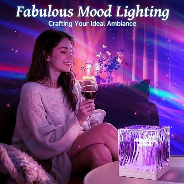 Teen Girl Gifts Trendy Stuff Northern Lights Projector, 18-Color Galaxy Projector Lava Lamp Mood Ambient Lighting LED Lights for Bedroom,Birthday Gifts for Teen Girls Aurora Light Projector Room Decor - Image 7