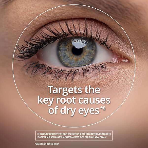 Blink NutriTears Clinically Proven Supplement for Dry Eyes, Eye Care with Lutein & Zeaxanthin and Vitamin D to Hydrate Eyes from Within for Long-Lasting Relief, 50 Softgels - Image 3