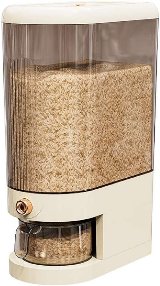 Peaoop 22LBS Rice Dispenser, Large Grain Container Storage with Lid Measuring Cylinder Household Cereal Dispenser Bucket for Kitchen Soybean Corn (22lb) - Image 7