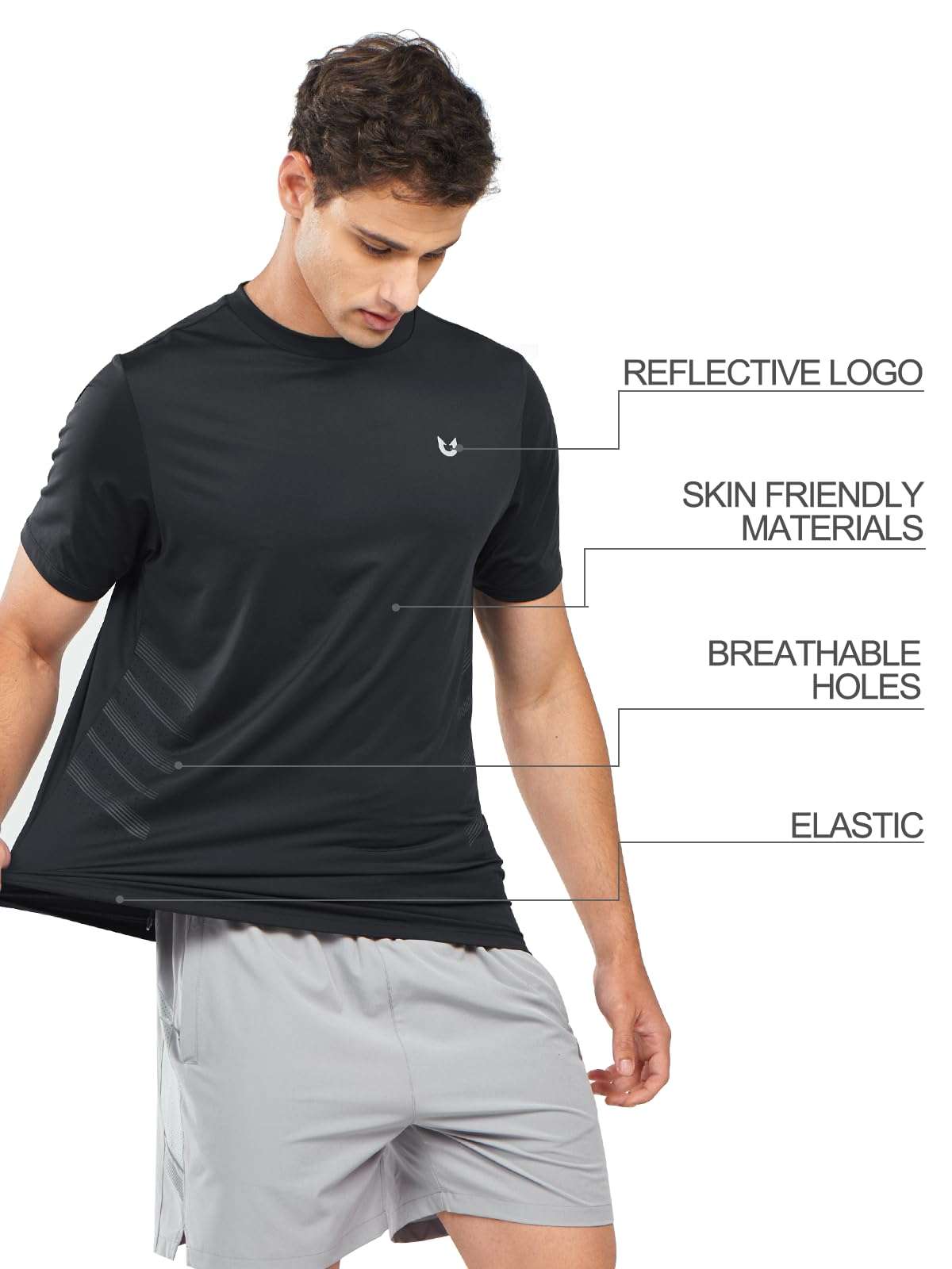 NORTHYARD Men's Workout Athletic Shirts Gym Running T-Shirts Tennis Quick Dry Short Sleeve Shirt Active Lightweight Sports - Image 5