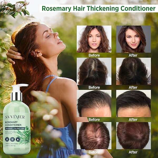 Svvimer Rosemary Hair Thickening Conditioner: Thickening Moisturizing Product with Biotin for Women Men - for Damaged Dry Thinning Hair 11.8 fl.oz - Image 2