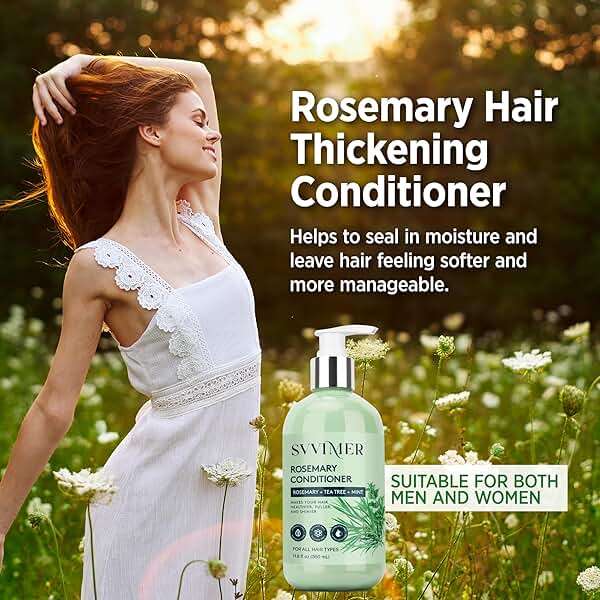 Svvimer Rosemary Hair Thickening Conditioner: Thickening Moisturizing Product with Biotin for Women Men - for Damaged Dry Thinning Hair 11.8 fl.oz - Image 5