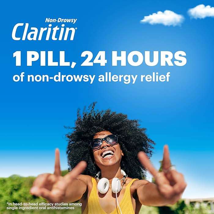 Claritin Allergy Medicine for Adults, 24-Hour Non-Drowsy Loratadine 10mg Pills, Antihistamine, 30 Tablets + 1ct On-The-Go Relief - Image 8