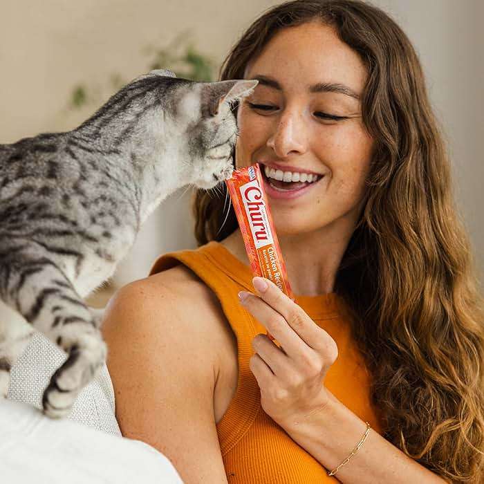 INABA Churu Cat Treats, Lickable, Squeezable Creamy Purée with Vitamin E, 0.5 Ounces per Tube, 120 Tubes Total, Chicken Variety - Image 9