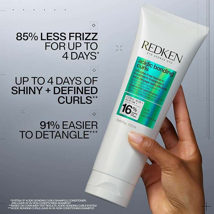 Redken Acidic Bonding Curls Leave-In Treatment For Curly & Coily Hair - Heat Protectant, Repairs & Defines Damaged Curls, Detangles & Conditions - Image 2