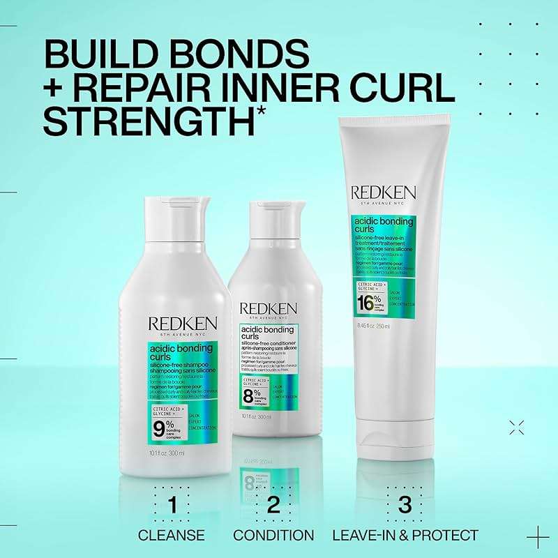 Redken Acidic Bonding Curls Leave-In Treatment For Curly & Coily Hair - Heat Protectant, Repairs & Defines Damaged Curls, Detangles & Conditions - Image 9
