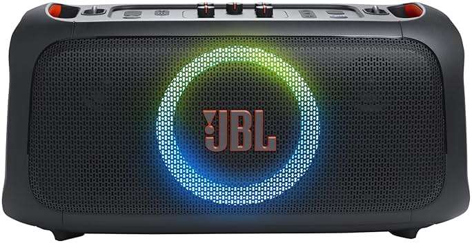JBL PartyBox On-The-Go Essential - Portable Party Speaker with Built-in Lights and Wireless mic, Amazing JBL Pro Sound, IPX4 splashproof Protection, 6 Hours of Playtime, Convenient Shoulder Strap - Image 10