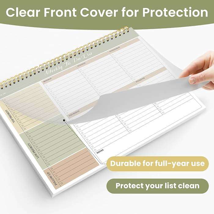 Weekly To Do List Notepad with 52 Undated Sheets（8.5"×11"）- Undated Weekly Planner Notepad for Office Desk Accessories and Supplies - Forest Shades - Image 4