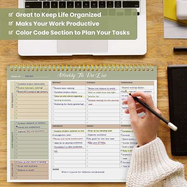Weekly To Do List Notepad with 52 Undated Sheets（8.5"×11"）- Undated Weekly Planner Notepad for Office Desk Accessories and Supplies - Forest Shades - Image 7