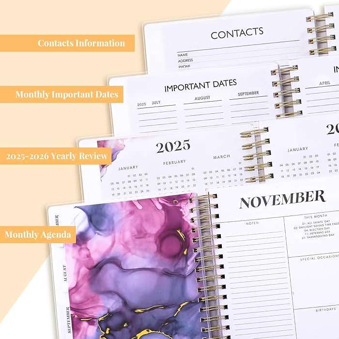Planner 2026-2027, Large 18 Months Academic Daily Weekly Monthly Planner Yearly Agenda Jan. 2026–June. 2027, 7.9" x 9.8", Page Tabs, Separator Page, Pocket Folder, Bookmark, Stickers, Sticky Note Set - Image 7