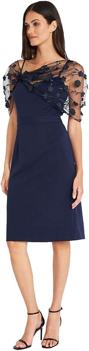 Maggy London Women's Sweetheart Neckline Spaghetti Strap Dress with Shawl Detail | Semi Formal Dresses for Women - Image 2