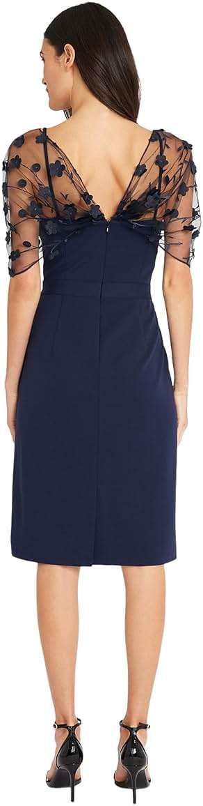 Maggy London Women's Sweetheart Neckline Spaghetti Strap Dress with Shawl Detail | Semi Formal Dresses for Women - Image 3