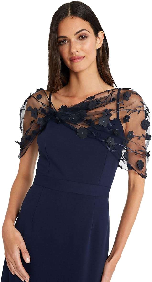 Maggy London Women's Sweetheart Neckline Spaghetti Strap Dress with Shawl Detail | Semi Formal Dresses for Women - Image 5