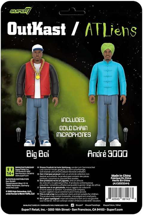 Super7 Outkast Big Boi and André 3000 (ATLiens) - 3.75" Outkast Action Figure with Accessories Hip Hop Collectibles and Retro Toys - Image 4