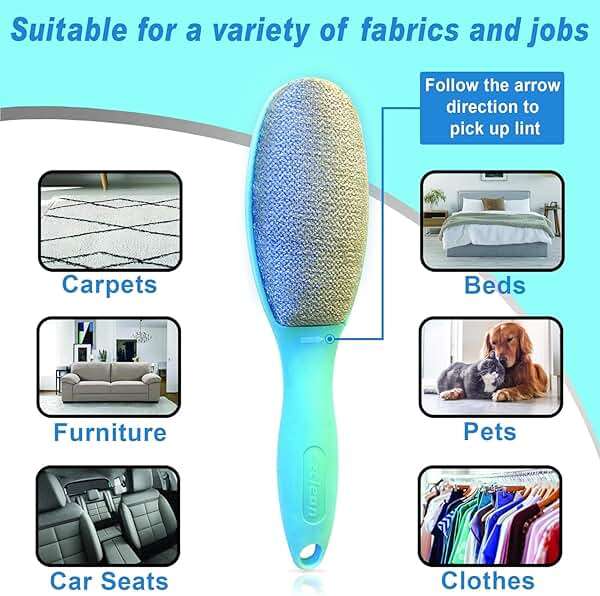 ezclean 3 Pack, 3 Colors, Lint Brush for Clothes, Furniture, Double Sided Pet Hair Remover Brush, Reusable Cleaner for Dog Cat Hair, Couch, Magic Velvet Lint Brush - Image 7