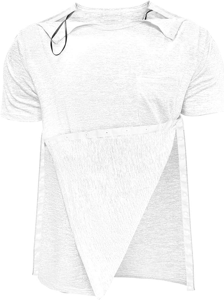 Women Shoulder Surgery Shirts for Women Tear Away Post Surgery Shirt for Men Full Snap Access Recovery Clothing - Image 1