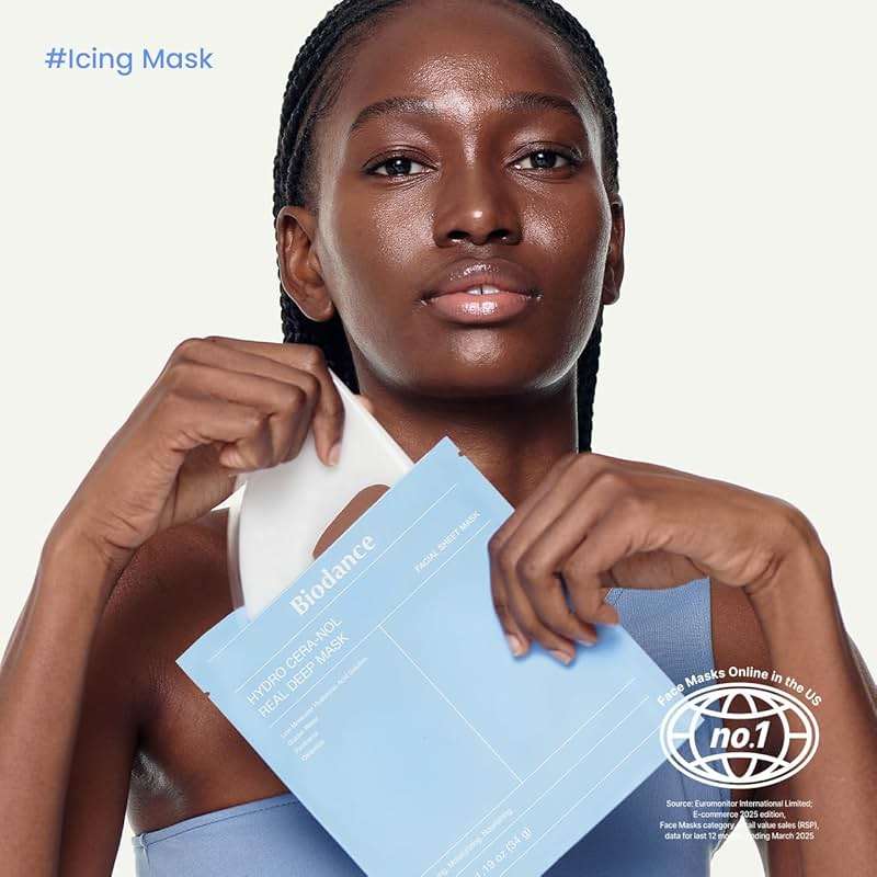 BIODANCE Hydro Cera-nol Real Deep Mask, Hydrating Overnight Hydrogel Face Mask, Moisturizing, Redness Reducing, Quick Soothing, After Sun Care, Sunburn Relief, Korean Skin Care |1.19oz(34g) x4ea - Image 2