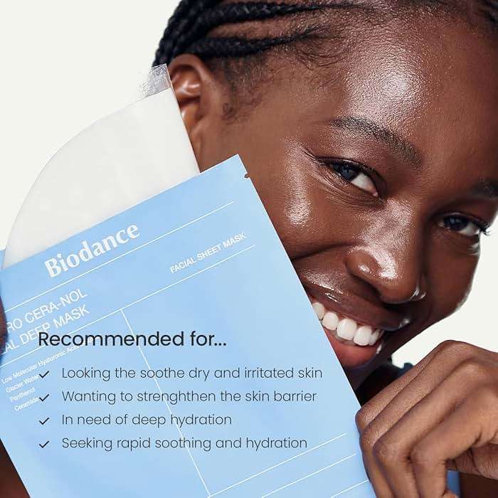 BIODANCE Hydro Cera-nol Real Deep Mask, Hydrating Overnight Hydrogel Face Mask, Moisturizing, Redness Reducing, Quick Soothing, After Sun Care, Sunburn Relief, Korean Skin Care |1.19oz(34g) x4ea - Image 10