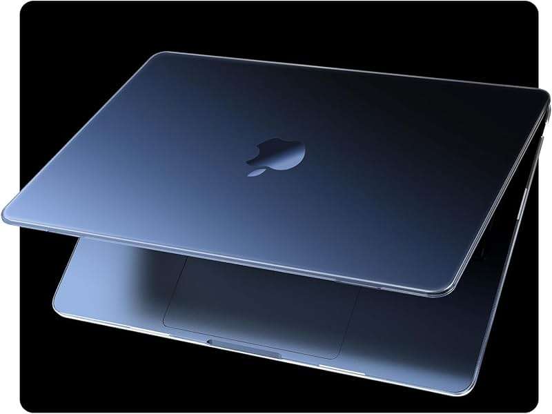 EooCoo for MacBook Air 15 inch Case M5 M4 M3 M2 2026-2023 A3448 A3241 A3114 A2941, 100% Match Official Color, Dent, Scratch & Fingerprint Resistant Protective Hard Shell for Mac Air 15.3, Midnight - Image 1