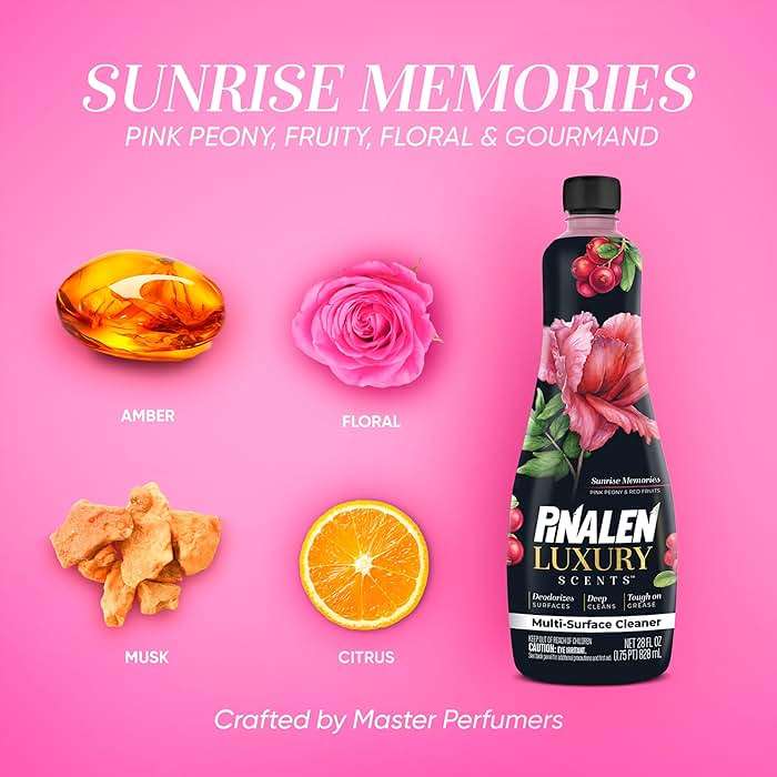 PINALEN Luxury Scent Liquid Multipurpose Cleaner - Sunrise Memories - 28 fl oz - All Purpose Cleaner for Kitchen, Bathroom & Surfaces - Image 3